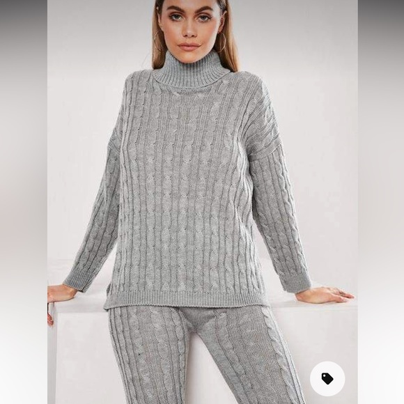 Two piece matching sweater and jogger lounge set - Picture 2 of 9